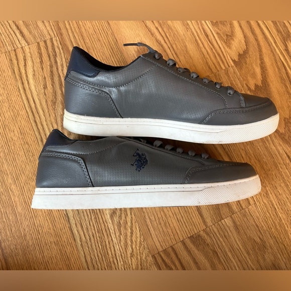Men’s Polo Assn Sneaker Shoe Gray Blue Navy Size 12 Ralph Lauren Casual - Picture 3 of 12